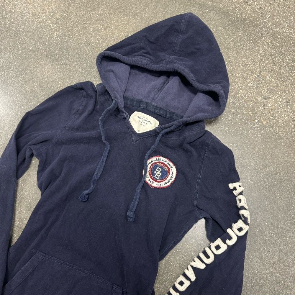 Abercrombie & Fitch Y2K 2000s thin hoodie embroidered size medium